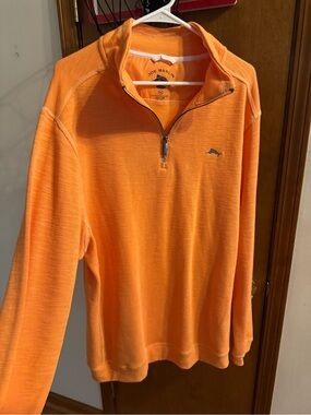 Joe Marlin Men's Orange Half-Zip Pullover
